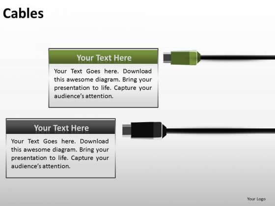 Editable Ppt Templates Charging Data Cables PowerPoint Slides