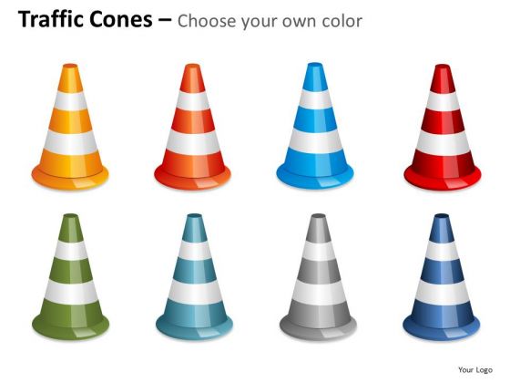 Editable Traffic Cones PowerPoint Slides And Ppt Image Graphics
