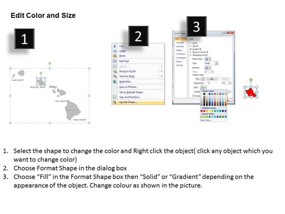 Editable Usa Hawaii State PowerPoint Maps colorful editable