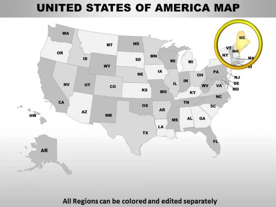 Editable Usa Maine State PowerPoint Maps Editable Usa Maine State PowerPoint Maps