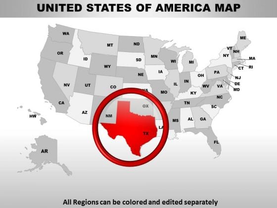 Editable Usa Texas State PowerPoint Maps
