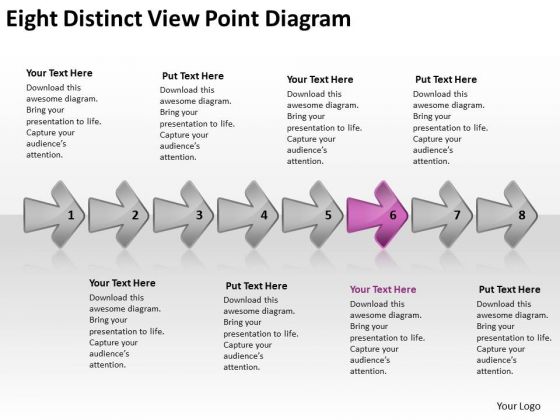 Eight Distinct View Point Diagram Flow Chart PowerPoint Free Slides Eight Distinct View Point Diagram Flow Chart PowerPoint Free Slides