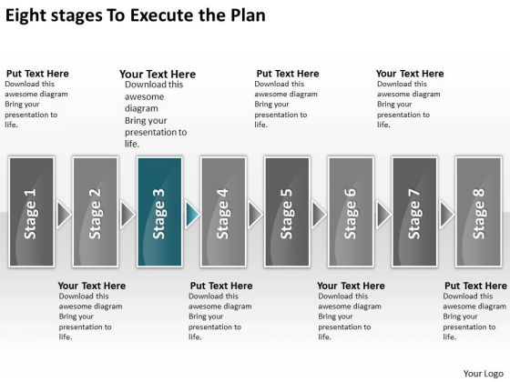 Eight Stages To Execute The Plan Chart Freeware Flowchart PowerPoint Templates Eight Stages To Execute The Plan Chart Freeware Flowchart PowerPoint Templates