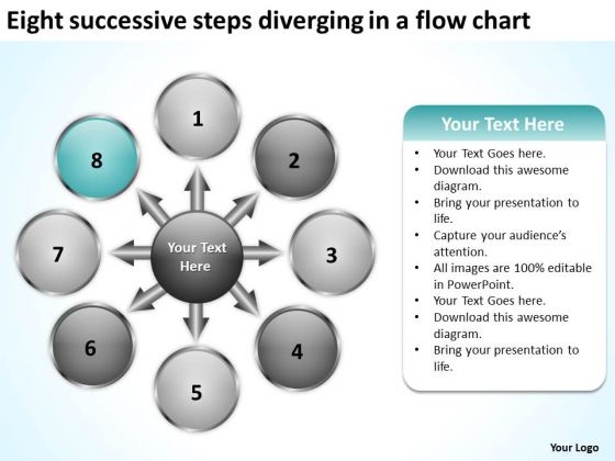 Eight Successive Steps Diverging A Flow Chart Cycle Motion PowerPoint Slides Eight Successive Steps Diverging A Flow Chart Cycle Motion PowerPoint Slides