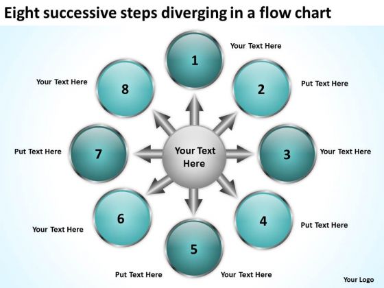 Eight Successive Steps Diverging A Flow Chart Processs And PowerPoint Templates Eight Successive Steps Diverging A Flow Chart Processs And PowerPoint Templates