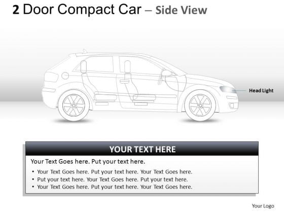 Elegance Expensive 2 Door Gray Car Side PowerPoint Slides And Ppt Diagram Templates