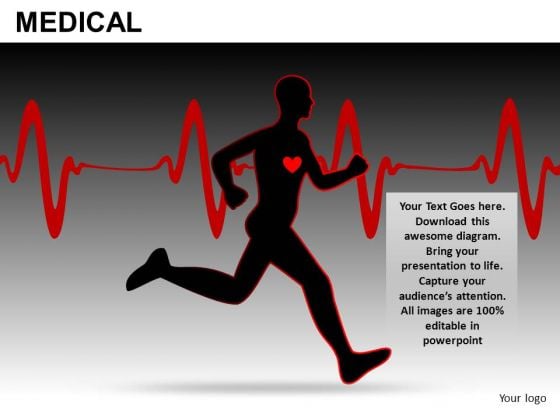 Exercise Healthy Heart Medical PowerPoint Templates Heart Beat Ppt Slides