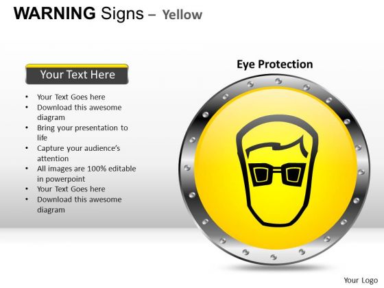 Eye Protector Warning Signs PowerPoint Slides And Ppt Diagram Templates