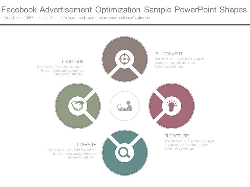 Facebook Advertisement Optimization Sample Powerpoint Shapes
