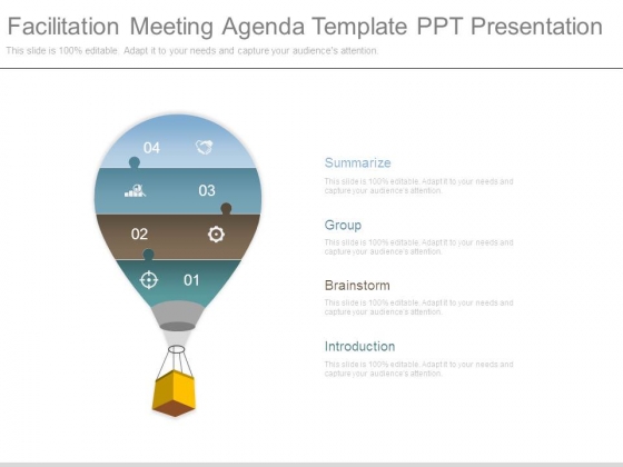 Facilitation Meeting Agenda Template Ppt Presentation