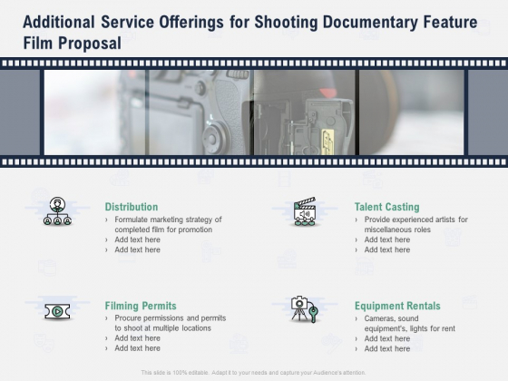 Factual Picture Filming Additional Service Offerings For Shooting Documentary Feature Film Proposal Summary PDF Factual Picture Filming Additional Service Offerings For Shooting Documentary Feature Film Proposal Summary PDF
