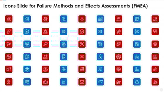 Failure Methods And Effects Assessments FMEA Icons Slide For Failure Methods And Effects Assessments FMEA Download PDF Failure Methods And Effects Assessments FMEA Icons Slide For Failure Methods And Effects Assessments FMEA Download PDF