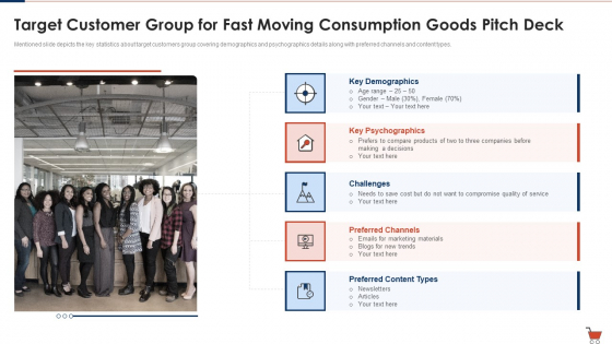 Fast Moving Consumption Goods Pitch Deck Successful Capital Raising Target Customer Group For Fast Moving Themes PDF