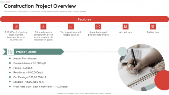 Feasibility Analysis Template Different Projects Construction Project Overview Icons PDF