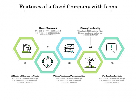 Features Of A Good Company With Icons Ppt PowerPoint Presentation Layouts Layout Ideas Features Of A Good Company With Icons Ppt PowerPoint Presentation Layouts Layout Ideas