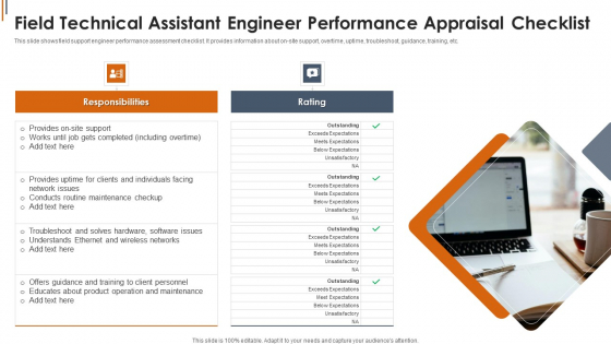 Field Technical Assistant Engineer Performance Appraisal Checklist Introduction PDF Field Technical Assistant Engineer Performance Appraisal Checklist Introduction PDF
