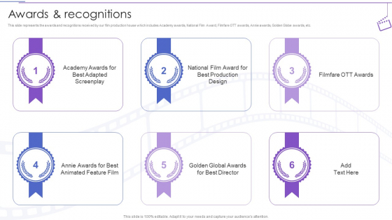 Film Making Company Outline Awards And Recognitions Ppt PowerPoint Presentation Icon Show PDF Film Making Company Outline Awards And Recognitions Ppt PowerPoint Presentation Icon Show PDF