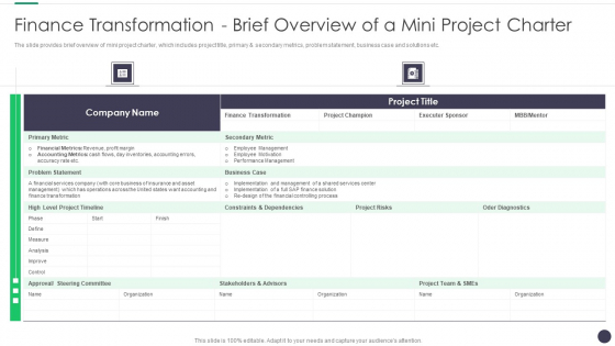 Finance And Accounting Online Conversion Plan Finance Transformation Brief Demonstration PDF Finance And Accounting Online Conversion Plan Finance Transformation Brief Demonstration PDF