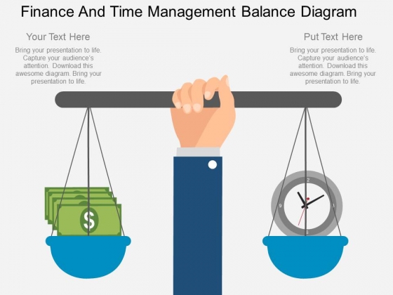 Finance And Time Management Balance Diagram Powerpoint Template Finance And Time Management Balance Diagram Powerpoint Template