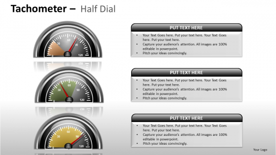 Finance Tachometer Half Dial PowerPoint Slides And Ppt Diagram Templates