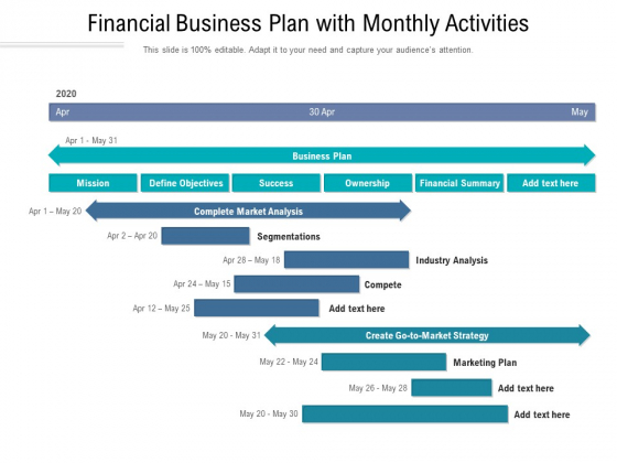 Financial Business Plan With Monthly Activities Ppt PowerPoint Presentation Templates PDF Financial Business Plan With Monthly Activities Ppt PowerPoint Presentation Templates PDF
