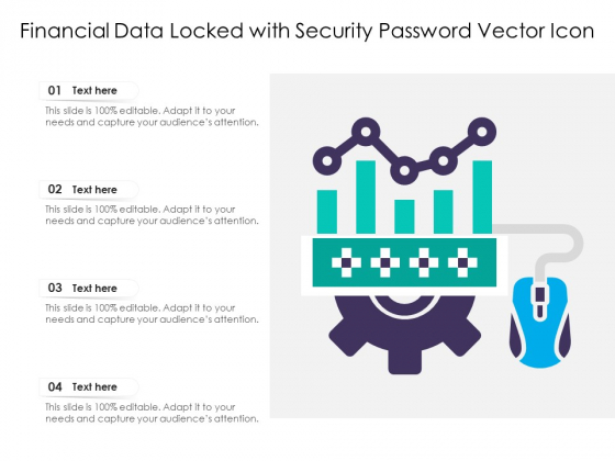 Financial Data Locked With Security Password Vector Icon Ppt PowerPoint Presentation Icon Professional PDF