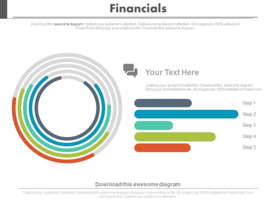 Financial Growth Analysis Circular Chart Powerpoint Slides