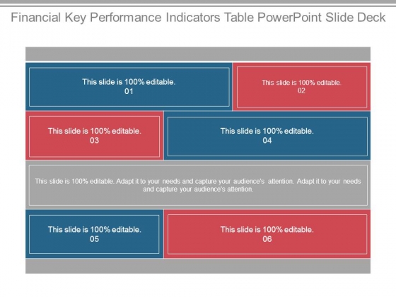 Financial Key Performance Indicators Table Powerpoint Slide Deck
