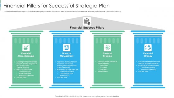 Financial Pillars For Successful Strategic Plan Brochure PDF Financial Pillars For Successful Strategic Plan Brochure PDF