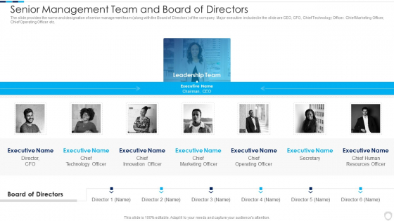 Financial Report Of An IT Firm Senior Management Team And Board Of Directors Structure PDF Financial Report Of An IT Firm Senior Management Team And Board Of Directors Structure PDF