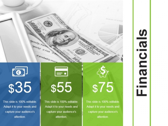 Financials Ppt PowerPoint Presentation Infographics Guidelines