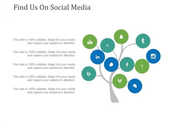 Find Us On Social Media Ppt PowerPoint Presentation Pictures Vector Find Us On Social Media Ppt PowerPoint Presentation Pictures Vector