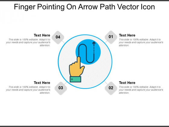 Finger Pointing On Arrow Path Vector Icon Ppt PowerPoint Presentation File Background Designs PDF