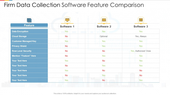 Firm Data Collection Software Feature Comparison Background PDF Firm Data Collection Software Feature Comparison Background PDF