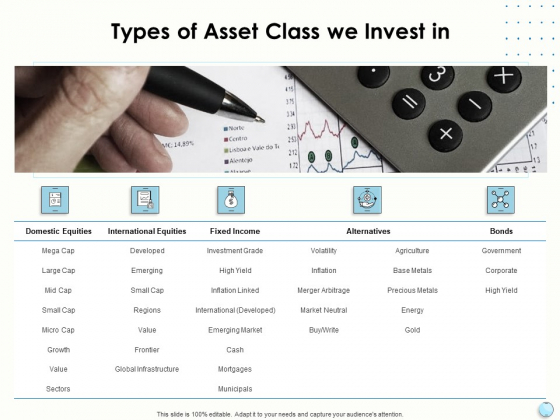 Fiscal Management Types Of Asset Class We Invest In Ppt Ideas Themes PDF