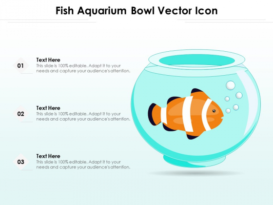 Fish Aquarium Bowl Vector Icon Ppt PowerPoint Presentation Professional Styles PDF