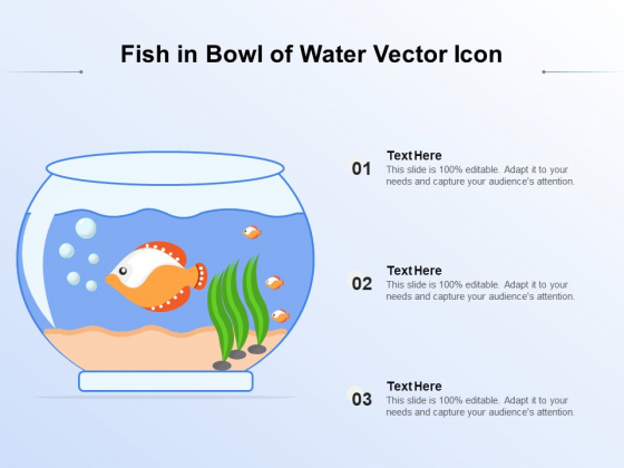 Fish In Bowl Of Water Vector Icon Ppt PowerPoint Presentation Professional Example Introduction PDF
