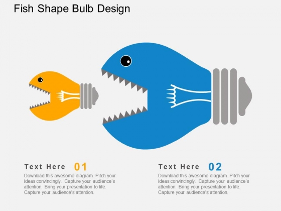Fish Shape Bulb Design Powerpoint Templates Fish Shape Bulb Design Powerpoint Templates