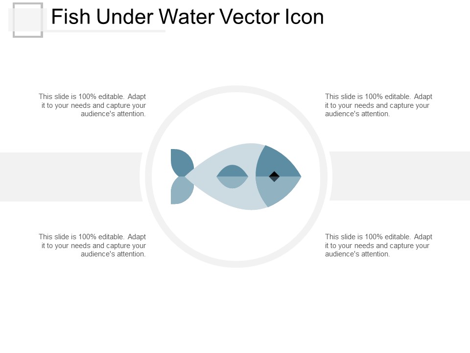 Fish Under Water Vector Icon Ppt Powerpoint Presentation Summary Microsoft