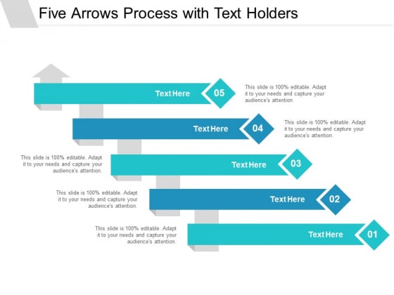 Five Arrows Process With Text Holders Ppt PowerPoint Presentation File Deck Five Arrows Process With Text Holders Ppt PowerPoint Presentation File Deck