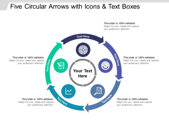 Five Circular Arrows With Icons And Text Boxes Ppt PowerPoint Presentation Portfolio Design Inspiration Five Circular Arrows With Icons And Text Boxes Ppt PowerPoint Presentation Portfolio Design Inspiration