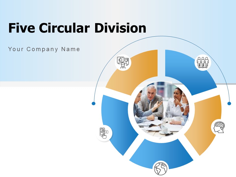 Five Circular Division Human Resource Management Circle Ppt PowerPoint Presentation Complete Deck