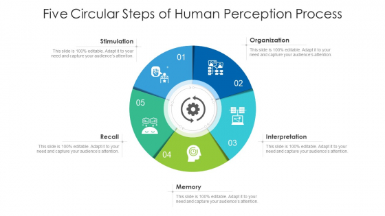 Five Circular Steps Of Human Perception Process Ppt Gallery Inspiration PDF Five Circular Steps Of Human Perception Process Ppt Gallery Inspiration PDF