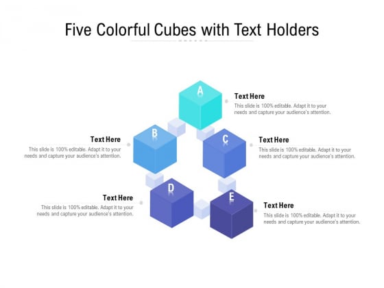 Five Colorful Cubes With Tet Holders Ppt PowerPoint Presentation File Graphics Tutorials PDF