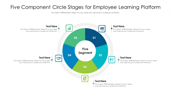 Five Component Circle Stages For Employee Learning Platform Ppt PowerPoint Presentation Gallery Tips PDF Five Component Circle Stages For Employee Learning Platform Ppt PowerPoint Presentation Gallery Tips PDF