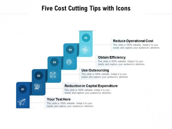 Five Cost Cutting Tips With Icons Ppt PowerPoint Presentation Inspiration Icon Five Cost Cutting Tips With Icons Ppt PowerPoint Presentation Inspiration Icon