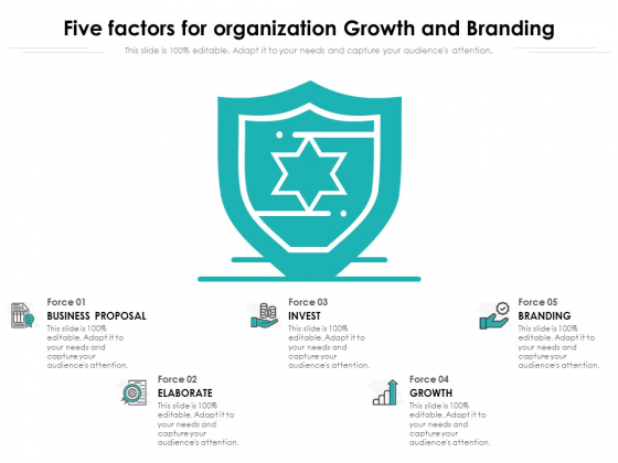 Five Factors For Organization Growth And Branding Ppt PowerPoint Presentation Gallery Deck PDF Five Factors For Organization Growth And Branding Ppt PowerPoint Presentation Gallery Deck PDF