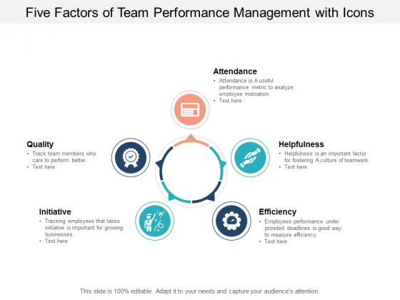 five factors of team performance management with icons ppt powerpoint presentation outline show five factors of team performance management with icons ppt powerpoint presentation outline show