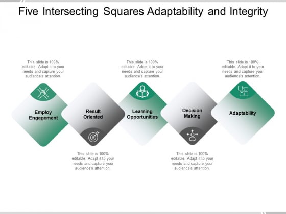 Five Intersecting Squares Adaptability And Integrity Ppt PowerPoint Presentation Ideas Introduction Five Intersecting Squares Adaptability And Integrity Ppt PowerPoint Presentation Ideas Introduction