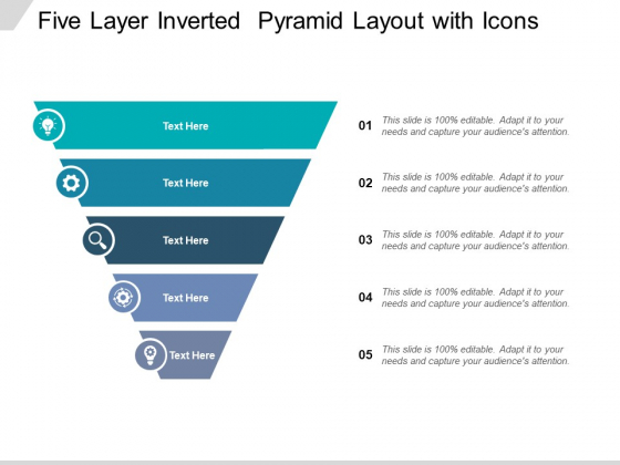 Five Layer Inverted Pyramid Layout With Icons Ppt PowerPoint Presentation Visuals Five Layer Inverted Pyramid Layout With Icons Ppt PowerPoint Presentation Visuals